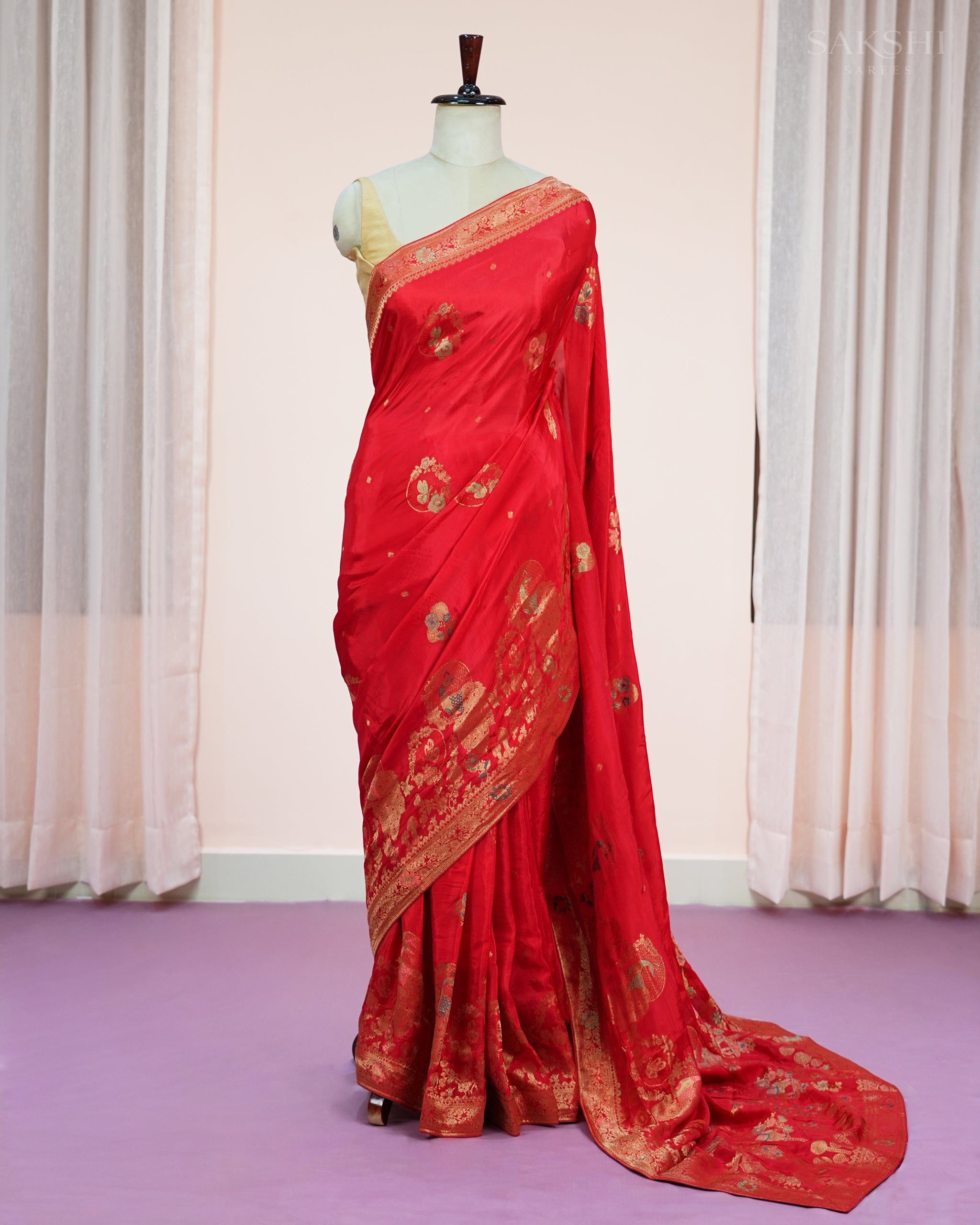 Signature Regal Butterfly Peacock Dance in Red