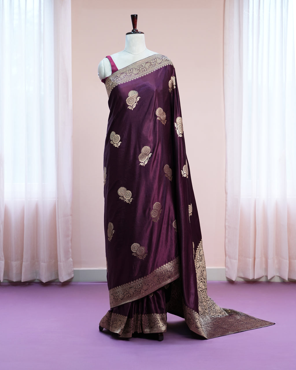 Signature Regal Double Flower Trouble in Dark Purple