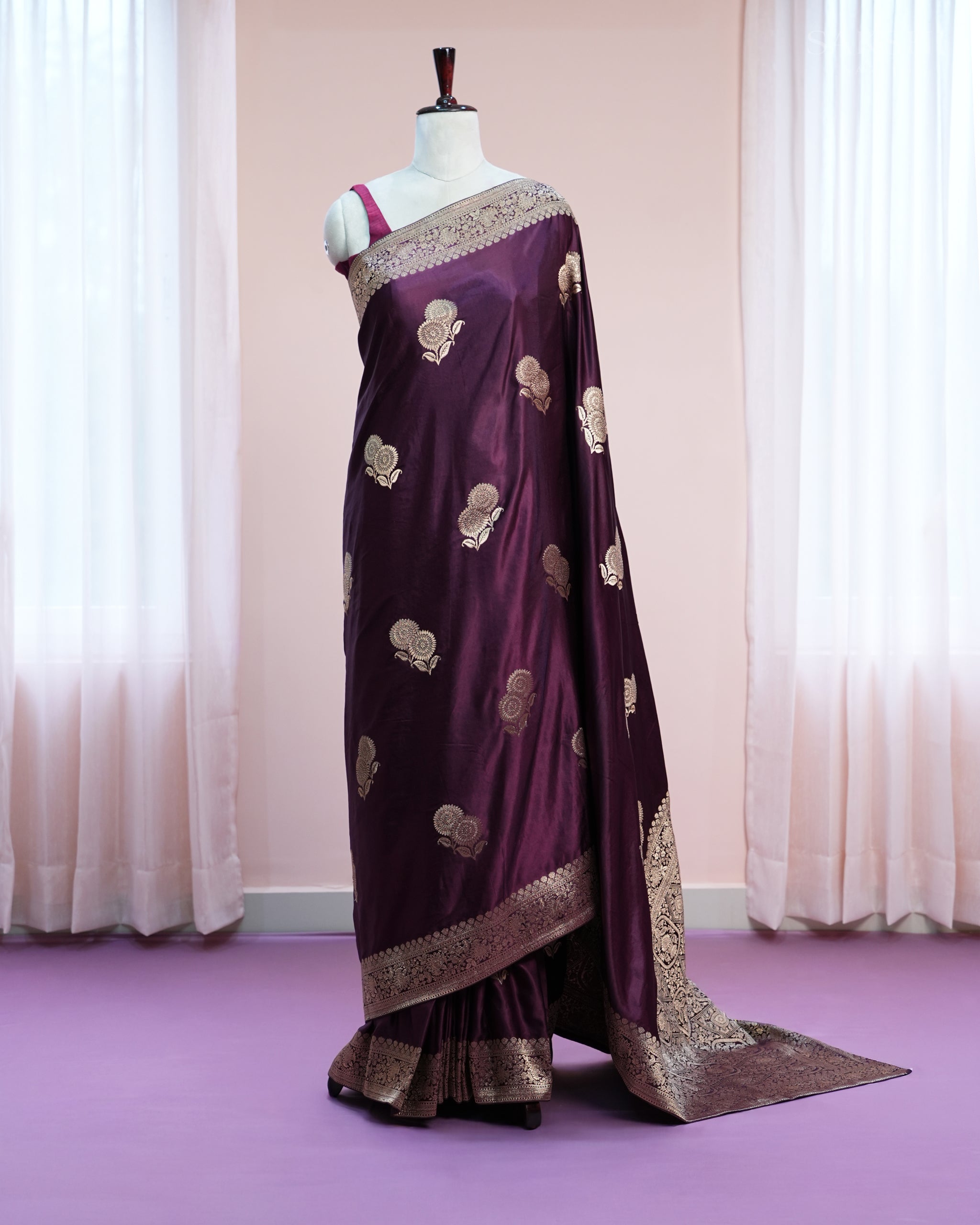 Signature Regal Double Flower Trouble in Dark Purple