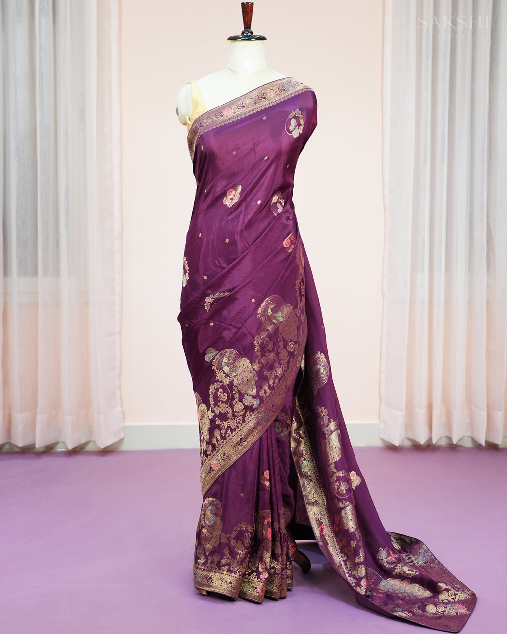 Signature Regal Butterfly Peacock Dance in Purple