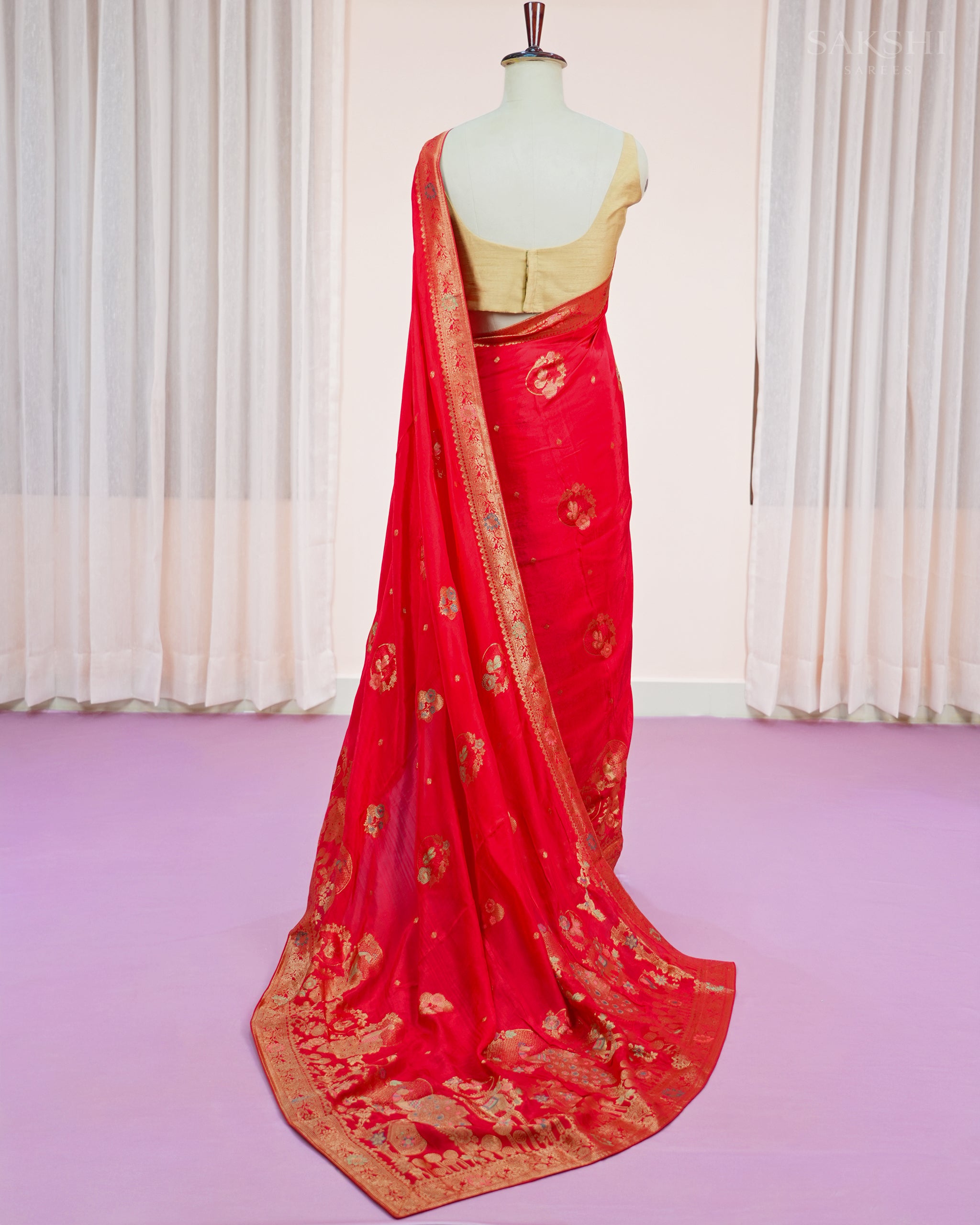 Signature Regal Butterfly Peacock Dance in Red