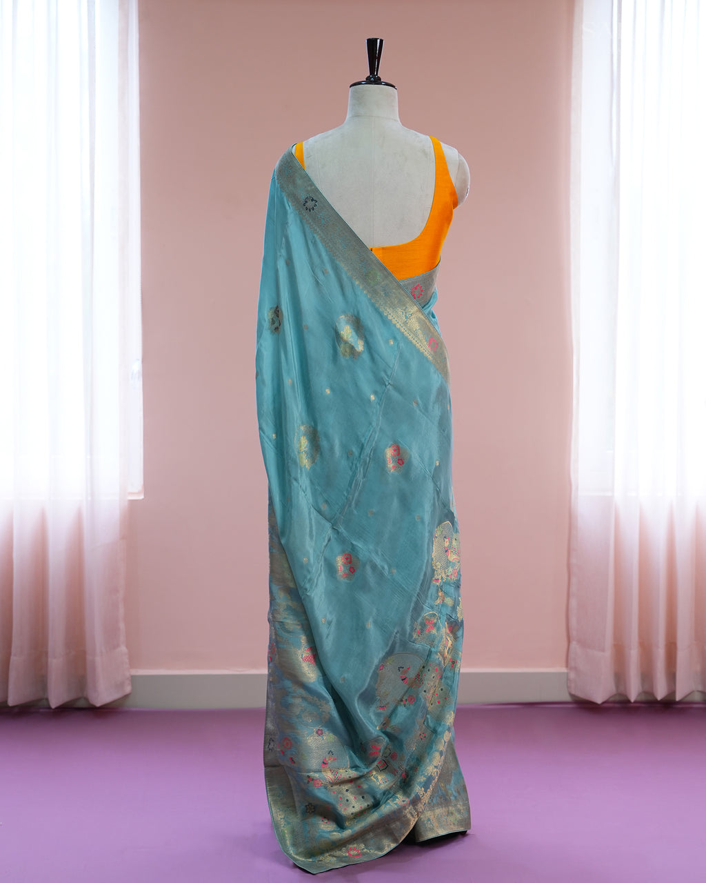 Signature Regal Butterfly Peacock Dance in Blue