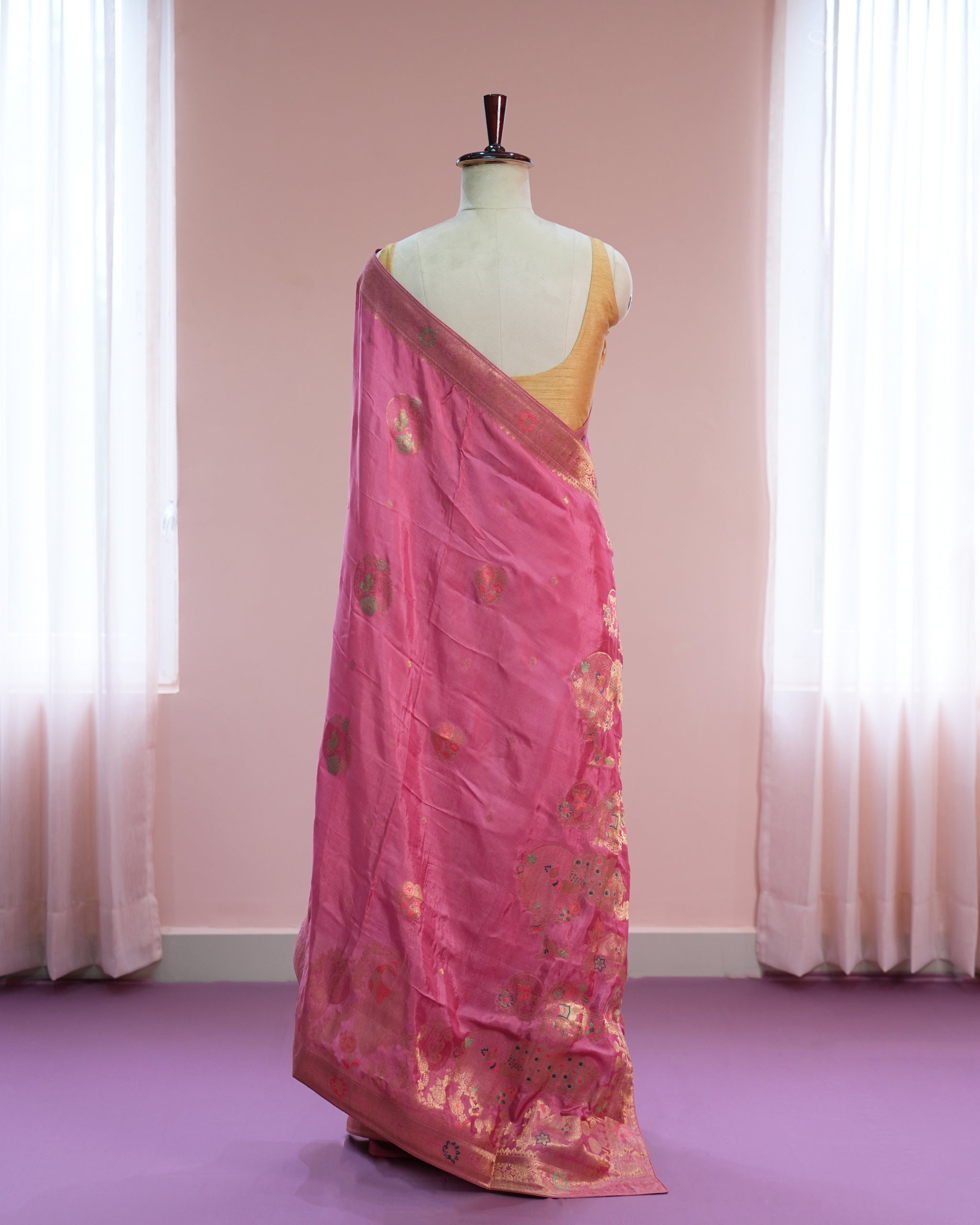 Signature Regal Butterfly Peacock Dance in Pink