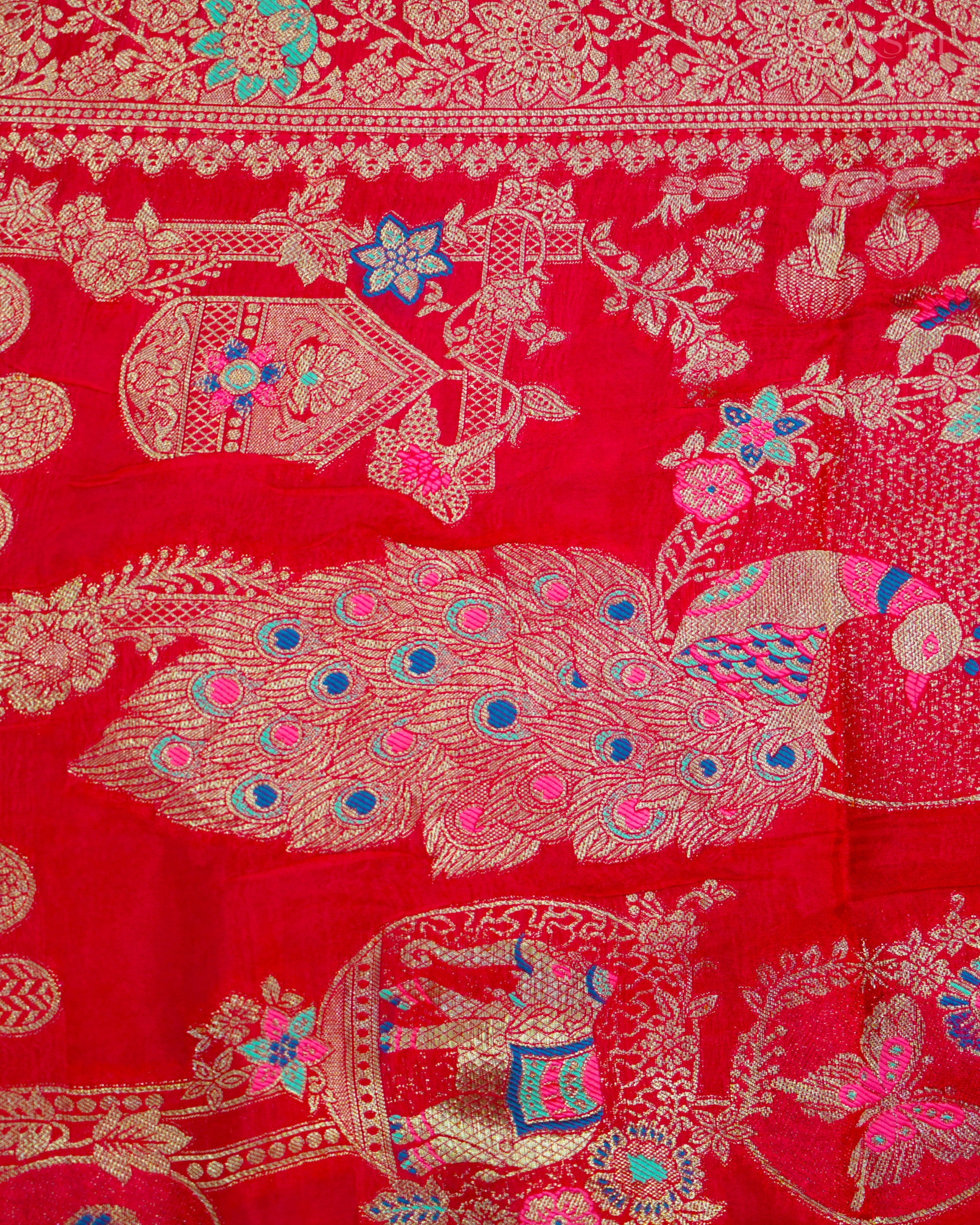 Signature Regal Butterfly Peacock Dance in Red