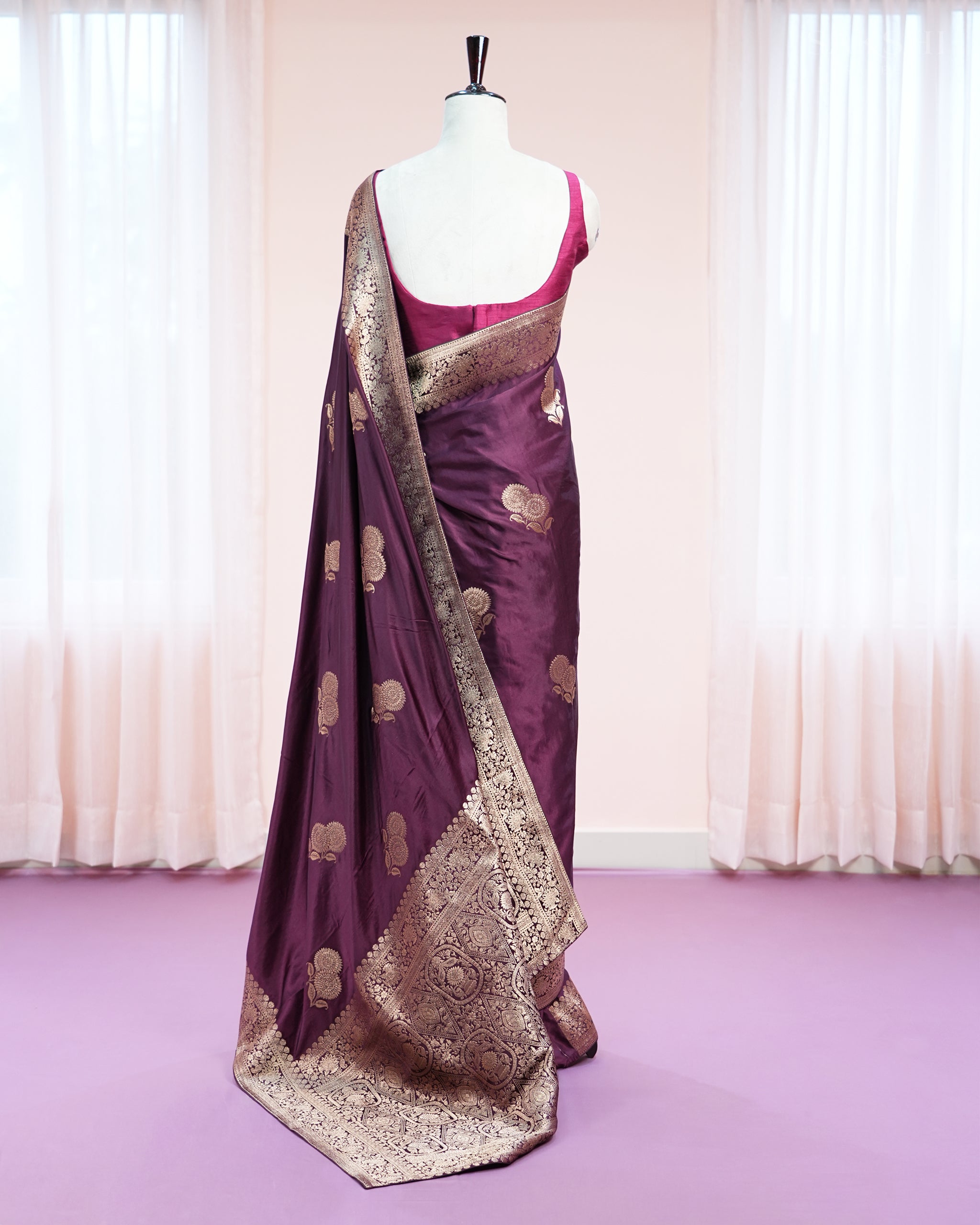 Signature Regal Double Flower Trouble in Dark Purple