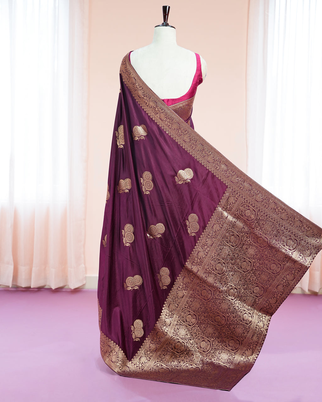 Signature Regal Double Flower Trouble in Dark Purple