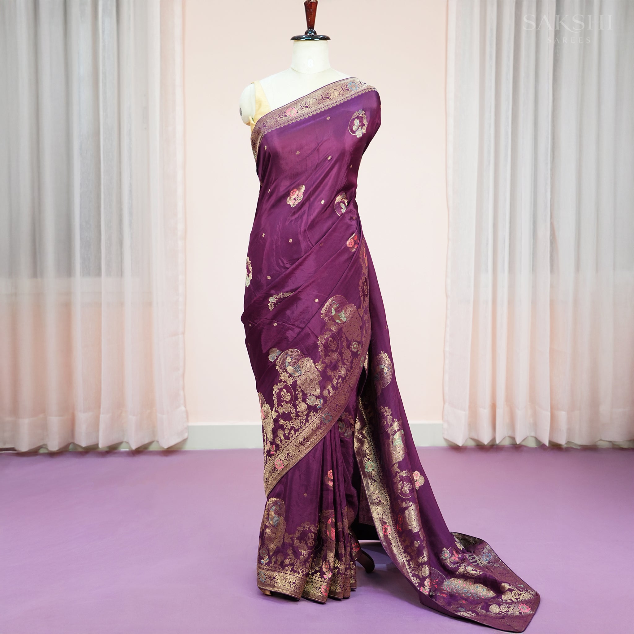 Signature Regal Butterfly Peacock Dance in Purple