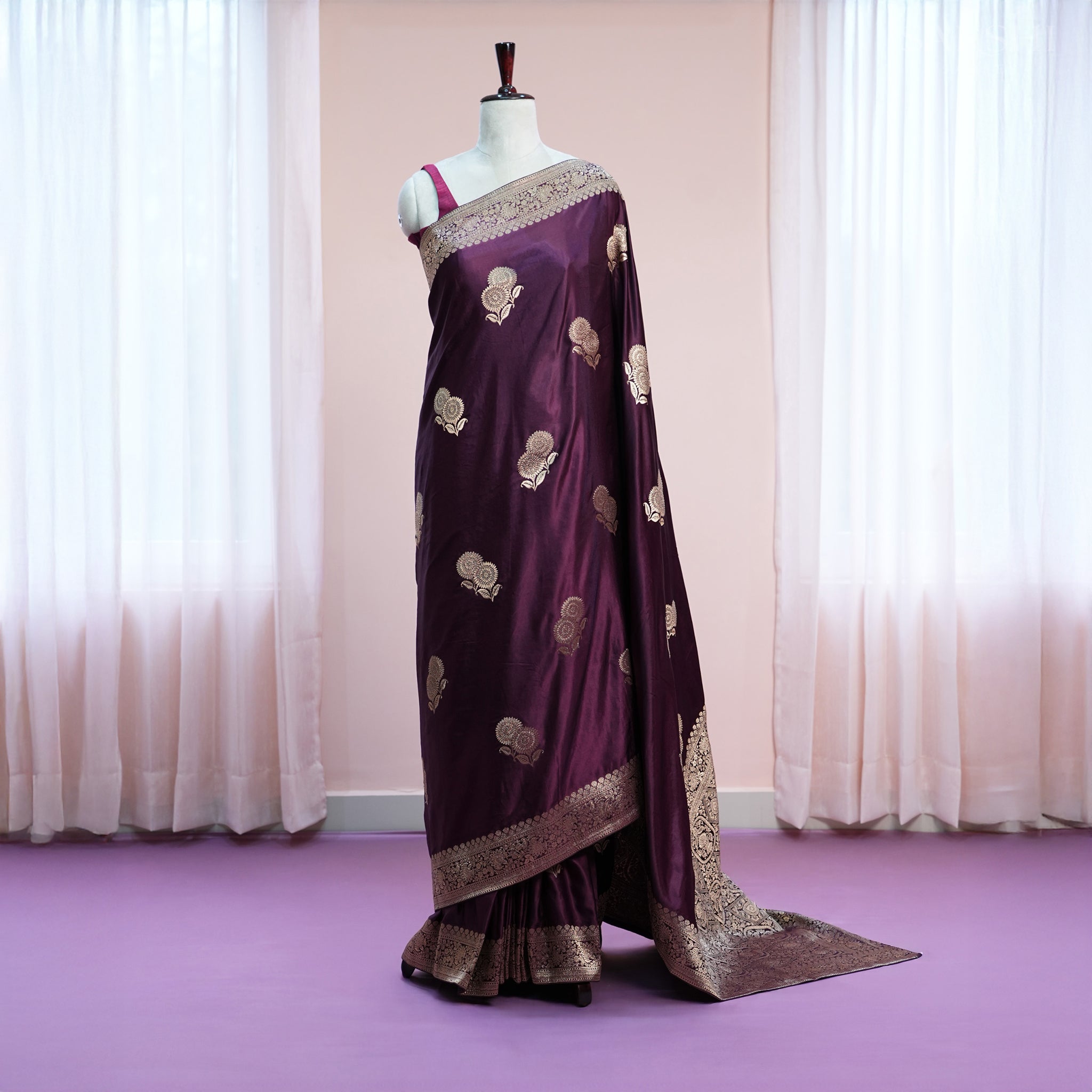 Signature Regal Double Flower Trouble in Dark Purple