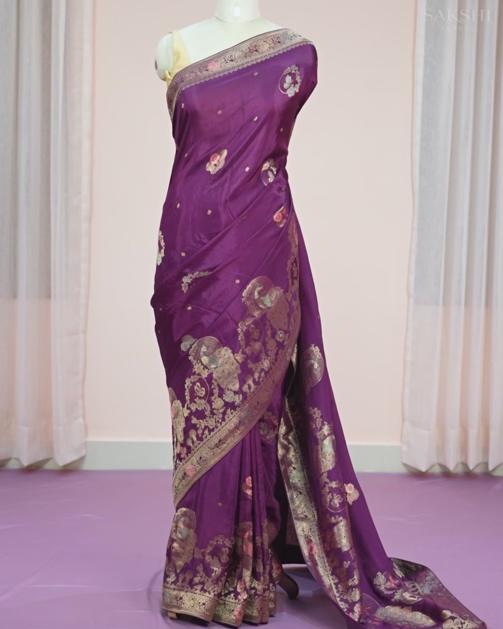 Signature Regal Butterfly Peacock Dance in Purple