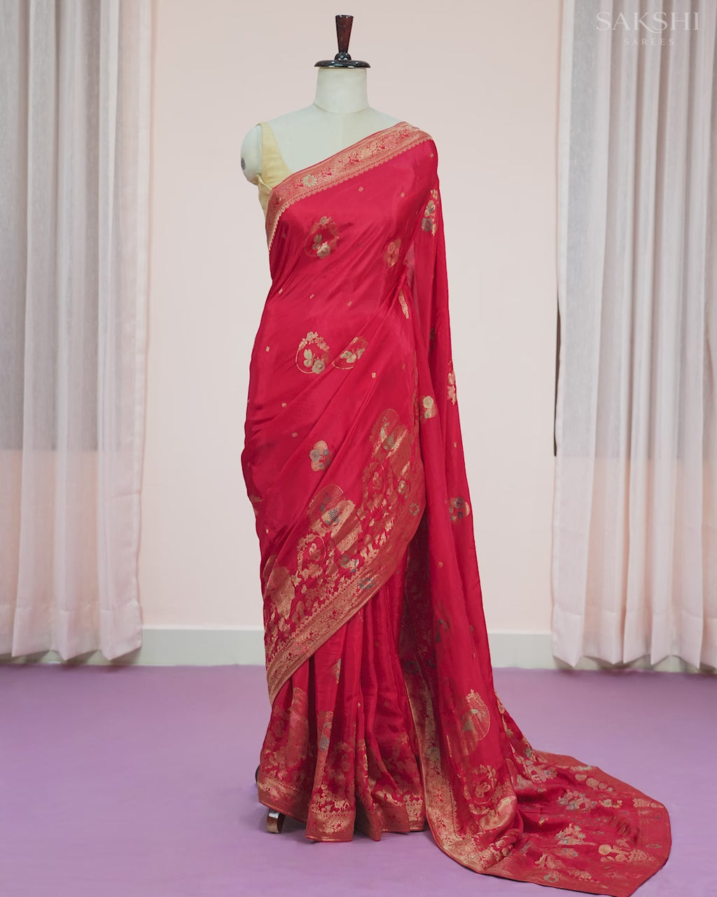 Signature Regal Butterfly Peacock Dance in Red